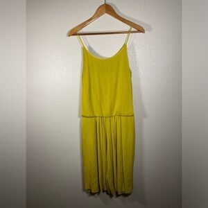 Diane Von Furstenberg Silk Jumpsuit/ Romper 6 Chartreuse F7